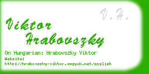 viktor hrabovszky business card